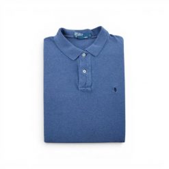 Second life - Polo Ralph Lauren koszulka męska z krótkim rękawem - Stan dobry. Niebieskie koszulki polo męskie Ralph Lauren, l, bez wzorów, z tkaniny, klasyczne, bez ramiączek. Za 106.46 zł.
