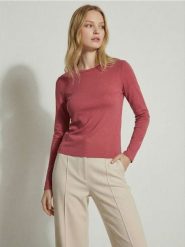 Bawełniana koszulka z długim rękawem - Inny. T-shirty damskie Sinsay, l, bez wzorów, z bawełny, bez kołnierzyka. Za 19.99 zł.