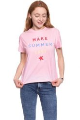WRANGLER T SHIRT DAMSKI SUMMER TEE ROSE SHADOW W7366EVS8 112130998. Czerwone t-shirty damskie Wrangler, xs, bez wzorów, bez kołnierzyka. W wyprzedaży za 39.99 zł.