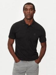 Boss Polo Passenger 50507803 Czarny Slim Fit. Czarne koszulki polo męskie Boss, l, bez wzorów, z bawełny, bez ramiączek. Za 279.99 zł.