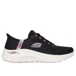 Buty sportowe damskie Skechers Arch Fit 2.0 Easy Chic. Czarne obuwie sportowe damskie Skechers, bez wzorów, z materiału, do biegania. Za 441.50 zł.