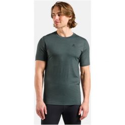 Bielizna termoaktywna z długim rękawem Odlo BL TOP crew neck s/s MERINO 200. Zielona bielizna termoaktywna męska Odlo, m. Za 291.49 zł.