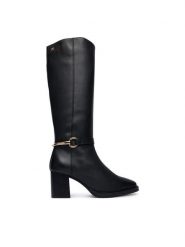 Tommy Hilfiger Kozaki Th Stud Heel Riding Knee Boot FW0FW09551 Czarny. Czarne kozaki damskie Tommy Hilfiger, ze skóry, bez obcasa, na słupku. Za 1,099.00 zł.