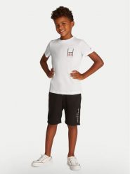 Tommy Hilfiger T-Shirt KB0KB09536 D Biały Regular Fit. Białe t-shirty dla chłopców Tommy Hilfiger, bez wzorów, z bawełny, bez ramiączek. Za 69.99 zł.