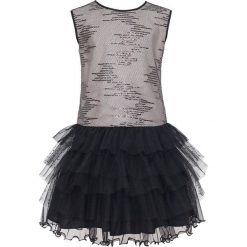Sly - Sukienka dziecięca 128-158 cm. Czarne sukienki dla dziewczynek SLY, z aplikacjami, z materiału, eleganckie, bez ramiączek. W wyprzedaży za 199.90 zł.