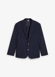Marynarka o regularnym kroju. Niebieskie marynarki męskie bonprix, bez wzorów. Za 309.99 zł.