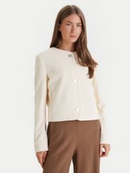 Calvin Klein Marynarka Lux Crepe Lady LV044F418G Żółty Regular Fit. Żółte żakiety damskie Calvin Klein, bez wzorów, z syntetyku. Za 799.99 zł.