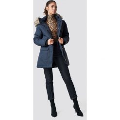 NA-KD Parka midi - Navy. Niebieskie parki damskie NA-KD, z futra. Za 445.95 zł.