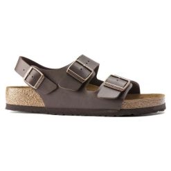Sandały Męskie Birkenstock Milano Bs 0034701 Brązowe. Brązowe sandały męskie z materiału, z otwartym noskiem, bez zapięcia. Za 706.85 zł.
