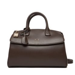 Torebka Armani Exchange. Brązowe torebki do ręki damskie Armani Exchange, bez wzorów, klasyczne, bez dodatków. Za 709.99 zł.