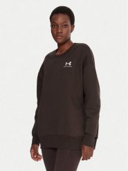 Under Armour Bluza Essential 1379475 Brązowy Loose Fit. Brązowe bluzy damskie Under Armour, m, bez wzorów, z bawełny, bez kaptura. Za 209.99 zł.