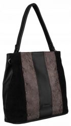 Shopperka czarna David Jones 6885-4. Czarne torebki do ręki damskie David Jones, bez wzorów, ze skóry ekologicznej, bez dodatków. Za 149.99 zł.