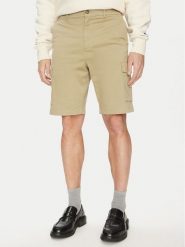 Calvin Klein Szorty materiałowe Modern Twill K10K114067 Beżowy Regular Fit. Brązowe szorty męskie Calvin Klein, m, bez wzorów, z bawełny. Za 219.99 zł.