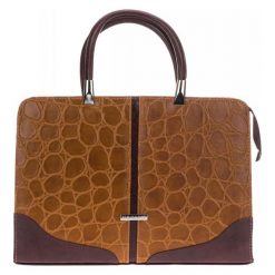 Grosso Bag Torebka Damska Brązowy. Brązowe torby na laptopa damskie Grosso Bag, ze skóry. Za 195.00 zł.
