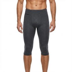 Damskie Spodnie 3/4 do Biegania Barika Ciemnoszare Melanż. Szare spodnie materiałowe damskie Legea, s, bez wzorów, z bawełny, do biegania. Za 68.00 zł.
