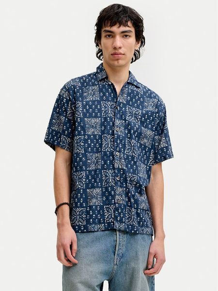 Jack & Jones Koszula Blulyon 12291968 Niebieski Regular Fit. Niebieskie koszule męskie Jack & Jones, l, bez wzorów, z bawełny, bez kołnierzyka, bez ramiączek. Za 100.99 zł.