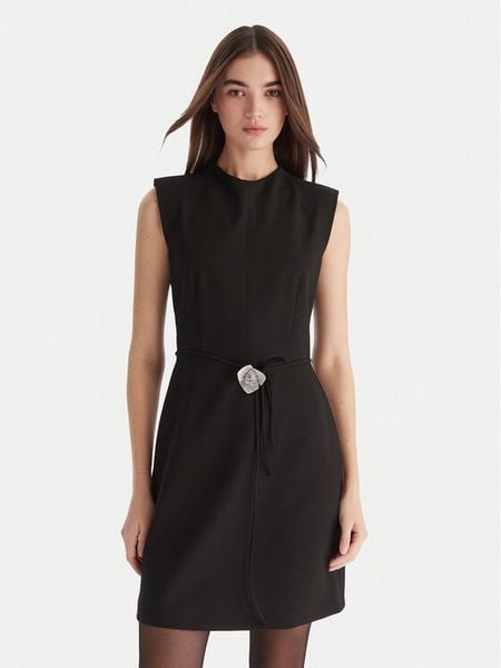 HUGO Sukienka koktajlowa Kelendi 50547655 Czarny Slim Fit. Czarne sukienki damskie Hugo, bez wzorów, z wiskozy, wizytowe, bez kołnierzyka, bez ramiączek. Za 1,239.00 zł.