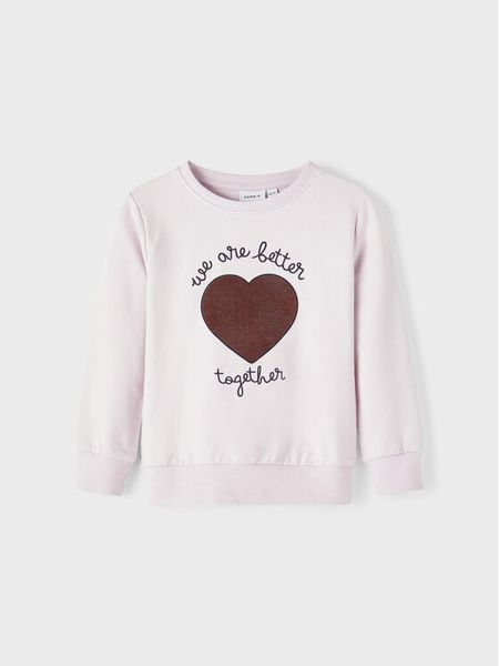 NAME IT Bluza 13219034 Różowy Regular Fit. Czerwone bluzy dla dziewczynek Name it, bez wzorów, z bawełny, bez ramiączek, bez kaptura. Za 89.99 zł.