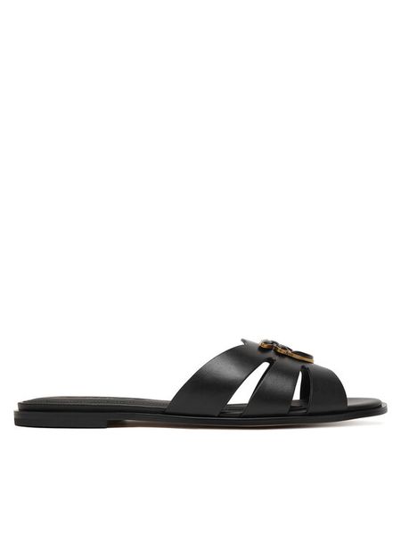 PINKO Klapki Milly 04 SD0463 P001 Czarny. Czarne klapki damskie Pinko, bez wzorów, ze skóry, bez obcasa. Za 924.99 zł.