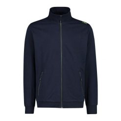 Bluza z pełnym zamkiem błyskawicznym CMP. Niebieskie bluzy męskie CMP, xl, bez wzorów, z materiału, bez kaptura. Za 248.75 zł.