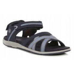 Sandały sportowe dla kobiet Regatta SANTA CLARA. Niebieskie obuwie sportowe damskie Regatta, bez wzorów, z poliamidu, trekkingowe. Za 144.00 zł.