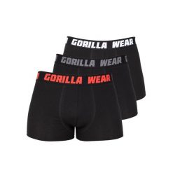Bokserki męskie Gorilla Wear Boxershorts 3 Pack. Czarne bokserki męskie GORILLA WEAR, m, bez wzorów, z gumy. Za 172.05 zł.