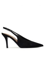 Guess Szpilki FLPPRI SUE05 Czarny. Czarne szpilki damskie Guess, z aplikacjami, ze skóry, bez obcasa, bez zapięcia. Za 639.99 zł.