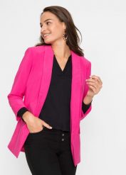 Długi żakiet. Czarne żakiety damskie bonprix, bez wzorów, eleganckie. Za 189.99 zł.