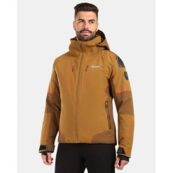 Męska kurtka narciarska Kilpi TURNAU-M. Brązowe kurtki snowboardowe męskie Kilpi, m, bez wzorów, bez kaptura, narciarskie. Za 1,867.97 zł.