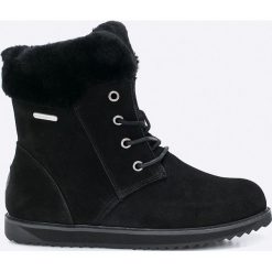 Emu Australia - Botki Shoreline Lo. Czarne botki damskie Emu Australia, z materiału, bez obcasa, na obcasie. W wyprzedaży za 599.90 zł.