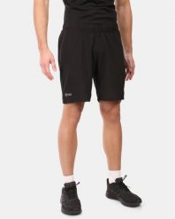 Męskie spodenki fitness Kilpi BRAY-M. Czarne krótkie spodenki sportowe męskie Kilpi, m, bez wzorów, z materiału, do biegania. Za 112.21 zł.