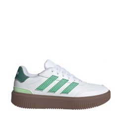 Buty damskie adidas Courtblock Bold. Białe obuwie sportowe damskie Adidas, bez wzorów, z gumy, trekkingowe. Za 226.99 zł.