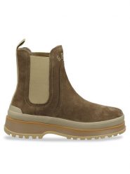 Gant Sztyblety Wintly 29553793 Brązowy. Brązowe botki damskie GANT, ze skóry, bez obcasa, na płaskiej podeszwie, bez zapięcia. Za 449.99 zł.