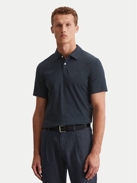 Marc O'Polo Polo 536 2176 53018 Granatowy Shaped Fit. Niebieskie koszulki polo męskie Marc O'Polo, m, bez wzorów, z bawełny, bez ramiączek. Za 129.99 zł.