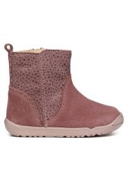 Geox Kozaki B Macchia Girl B264PA 00722 C8007 Różowy. Czerwone buty zimowe dziewczęce Geox, bez wzorów, ze skóry, bez zapięcia. Za 289.99 zł.