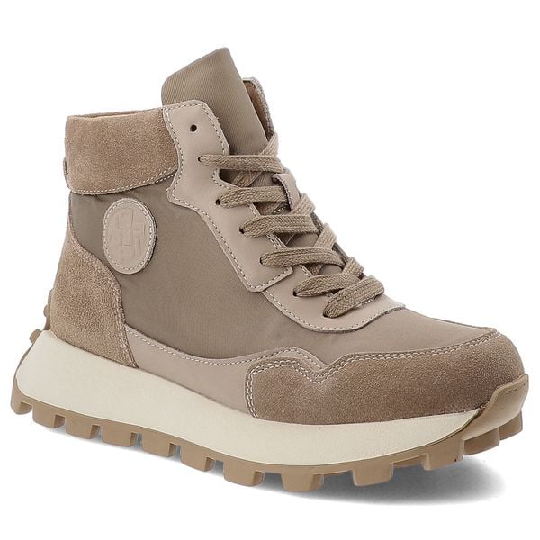 Beżowe Botki Filippo Ocieplane Obuwie Damskie. Brązowe kozaki damskie Filippo, bez wzorów. Za 220.99 zł.