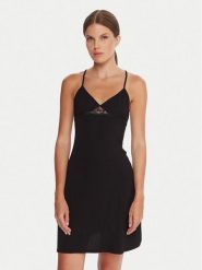 Hunkemöller Halka Jersey Slip 302850 Czarny Slim Fit. Czarne piżamy damskie Hunkemöller, xl, bez wzorów, z jersey, bez ramiączek. Za 119.99 zł.