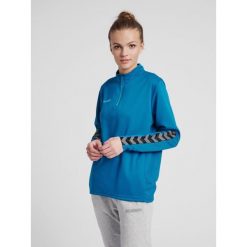 Bluza do piłki nożnej damska Hummel demi-zip hml AUTHENTIC. Niebieskie bluzy sportowe damskie Hummel, m, bez wzorów, bez kaptura, do piłki nożnej. W wyprzedaży za 165.50 zł.