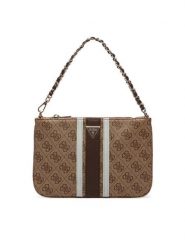 Guess Torebka PW7583 P6474 Brązowy. Brązowe kopertówki damskie Guess, z aplikacjami, ze skóry, bez dodatków. Za 264.99 zł.