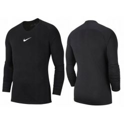 Koszulka termoaktywna do piłki nożnej męska Nike Dry Park sportowa. Czarne koszulki sportowe męskie Nike, l, bez wzorów, z syntetyku, bez kołnierzyka, bez ramiączek, do piłki nożnej. Za 114.33 zł.