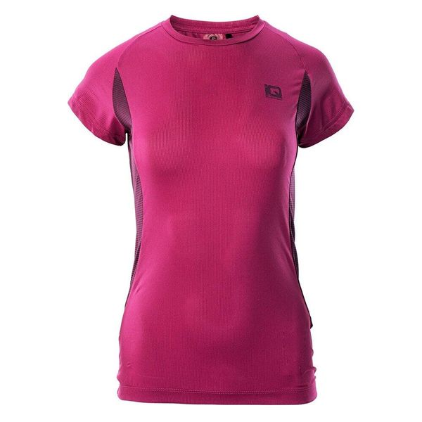 T-shirt Damski Treilo. Czerwone koszulki sportowe damskie IQ, bez wzorów, bez kołnierzyka, bez ramiączek, trekkingowe. Za 92.99 zł.