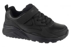 Buty sportowe Sneakersy chłopięce, Uno Lite - Chroma Cruiser. Czarne trampki i tenisówki chłopięce Skechers, bez wzorów, z materiału, sportowe, przed kostkę, bez zapięcia. Za 199.99 zł.