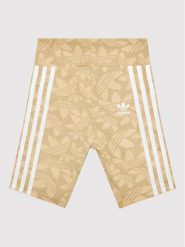 Adidas Szorty rowerowe Cycling HC7068 Beżowy Slim Fit. Brązowe spodenki dla dziewczynek Adidas, bez wzorów, z bawełny, sportowe. Za 69.99 zł.