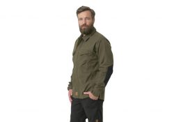Koszula podróżnicza męska Helikon-Tex Woodsman. Czarne koszule męskie HELIKON-TEX, m, bez wzorów, z bawełny, klasyczne, bez kołnierzyka, bez ramiączek. Za 329.99 zł.