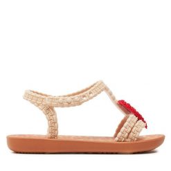 Sandały Ipanema. Brązowe sandały dziewczęce Ipanema, bez zapięcia. Za 59.99 zł.