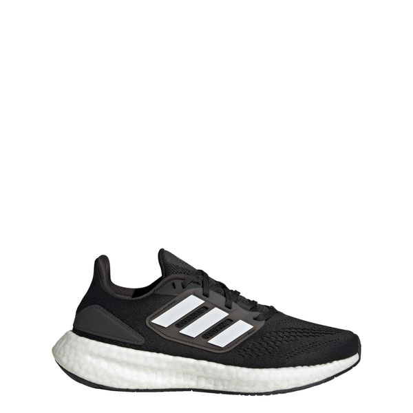 Buty Pureboost 22. Czarne obuwie sportowe damskie Adidas, bez wzorów, z materiału, do biegania. W wyprzedaży za 439.80 zł.