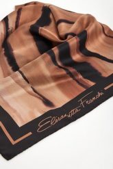 Chusta jedwabna ELSABETTA FRANCHI. Szaliki i chusty damskie Elisabetta Franchi, bez wzorów, z jedwabiu. Za 809.00 zł.