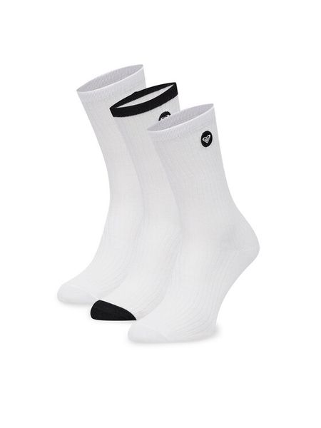 Roxy Skarpety długie AS_ROXY_02W_SS25 (3-PACK) Biały. Białe skarpety damskie Roxy, bez wzorów, z bawełny. Za 39.99 zł.