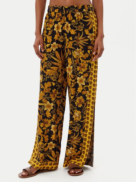 Selmark Spodnie palazzo BM275 Czarny Relaxed Fit. Czarne spodnie materiałowe damskie Selmark, l, bez wzorów, z materiału. Za 129.99 zł.