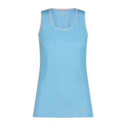 Damski tank top CMP. Niebieskie koszulki sportowe damskie CMP, s, bez wzorów, bez kołnierzyka, bez ramiączek. Za 192.00 zł.